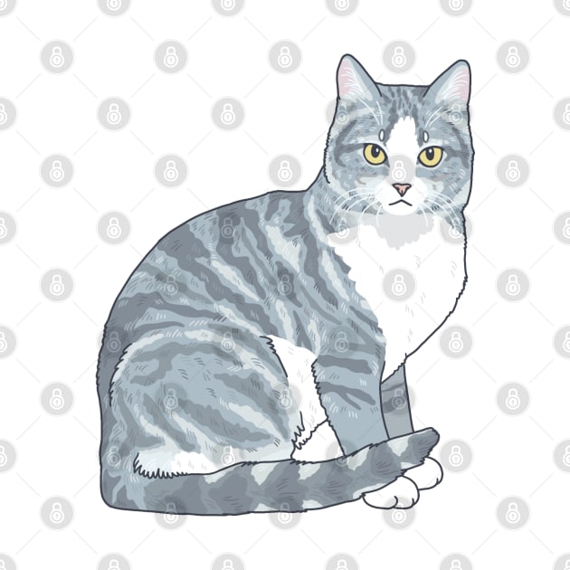 Gray Tabby Cat by Csieben