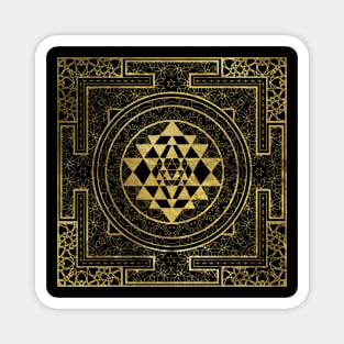 Golden Sri Yantra  / Sri Chakra Magnet