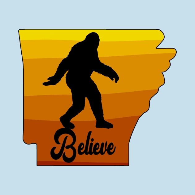 Arkansas Sasquatch Believe Design by Arkansas Shop