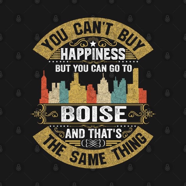 USA City Boise City T-Shirt I Love Boise Flag Idaho State Home City Boise Map Native American USA Flag by BestSellerDesign