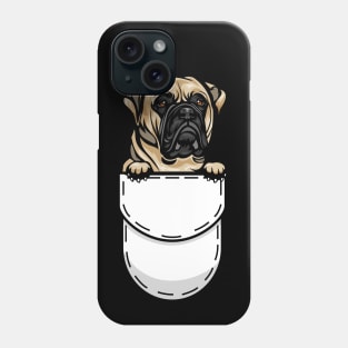 Funny Bullmastiff Pocket Dog Phone Case