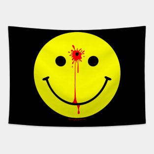 Smiley Face with a Bullet Hole - Have a Nice Day Tapestry