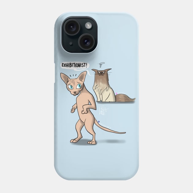 exhibitionist sphynx Phone Case by Luzinha