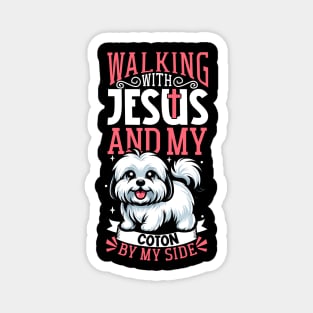 Jesus and dog - Coton de Tulear Magnet