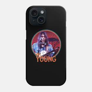 neil young portrait quotes art 90s style retro vintage 80s Phone Case