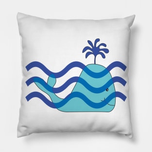 Cute Whale for Save Our Oceans Pillow