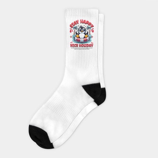 Stay happy nice holiday Socks by TEENIE DESIGN