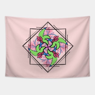 Geometric flora Tapestry