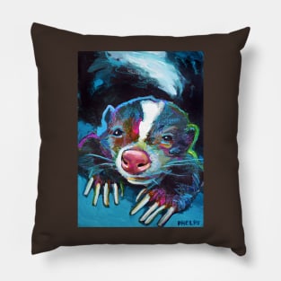 Colorful Skunk Design Pillow