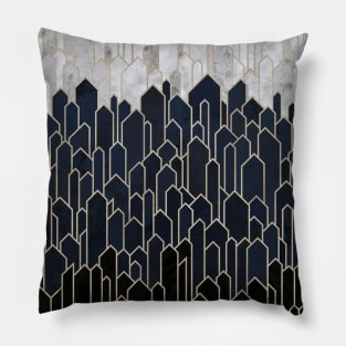 Blue Sapphire Crystals - Geometric Luxury Pillow