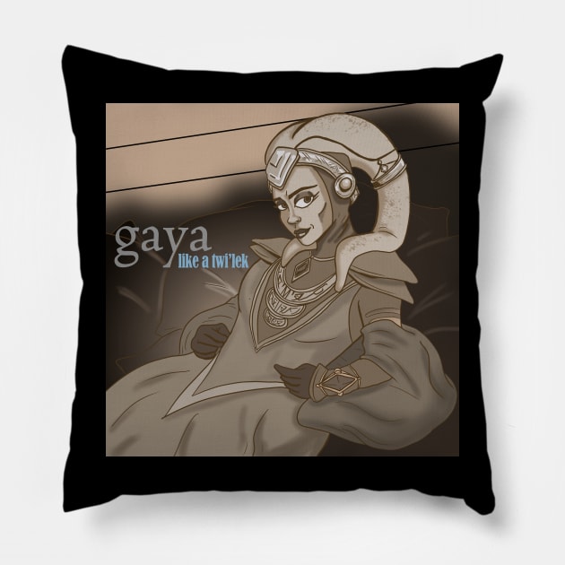 Gaya - Like a Twi'lek album cover Pillow by brodiehbrockie