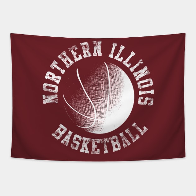 Vintage Northern Illinois Basketball Tapestry by tropicalteesshop