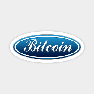 Bitcoin Ford logo mashup Magnet