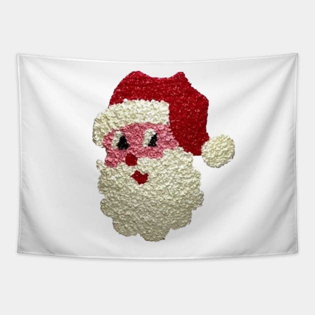 Christmas Popcorn Santa Tapestry by Eugene and Jonnie Tee's