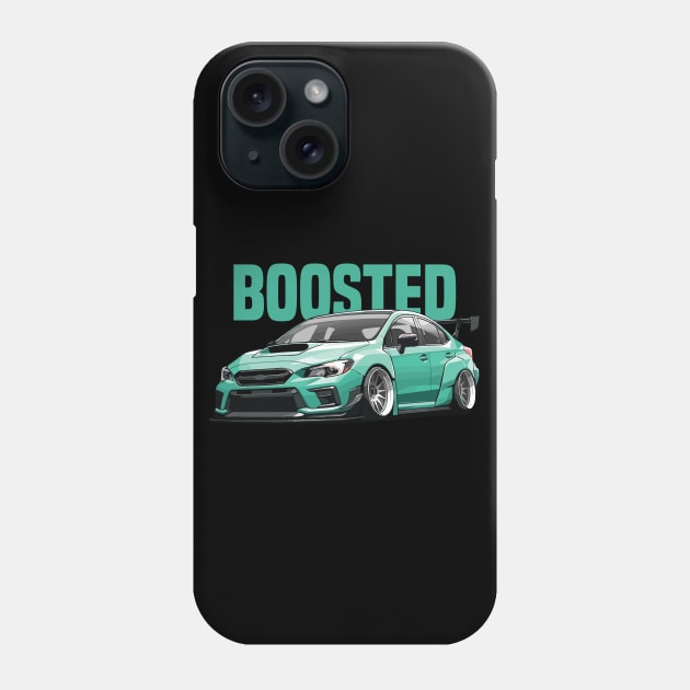 Subaru Impreza WRX STI Car Art - Widebody Modified Boosted JDM Car Phone Case by JDM-Rey