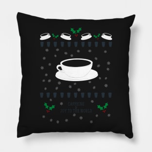 Caffeine Holiday Cheers Pillow