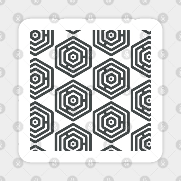 Hexagon pattern Magnet by Nataliia1112