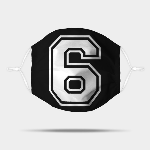 Number 6 Six Back Number 6 Mask Teepublic