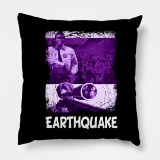 Vintage Disaster Cinema Earthquakes Pillow