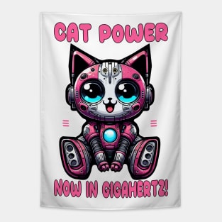 Cat Power Now in Gigahertz: Unleash the Feline Fury of This Robot Cat! Tapestry