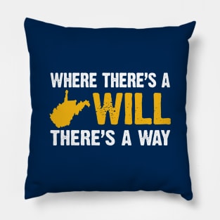 West Virginia Where There's a Will There's a Way Pillow