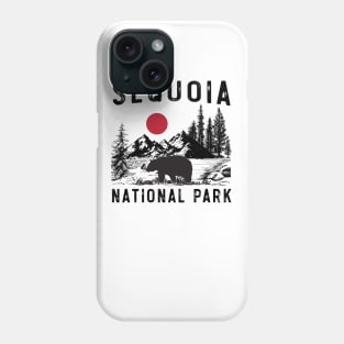 Vintage Sequoia National Park California Black Bear Souvenir Phone Case