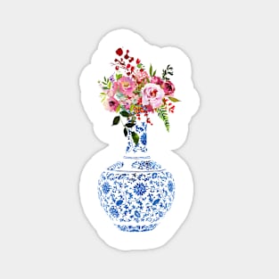 Chinese Ming Vase with Flowers Magnet