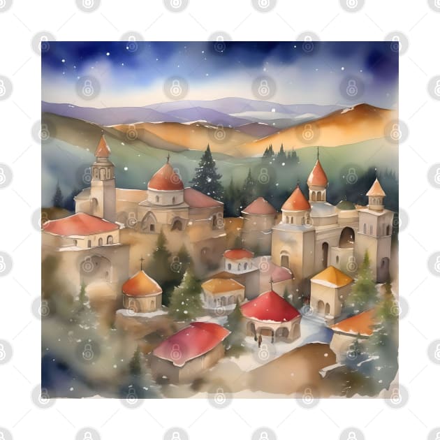 Armenian Christmas - January 6 - Watercolor by Oldetimemercan