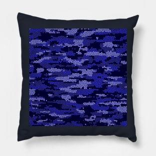 Camo pattern - Blue Pillow