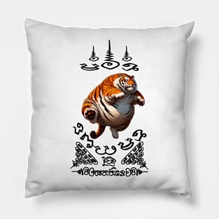 Thai Tattoo Parody "Sak Yant Tiger" Pillow