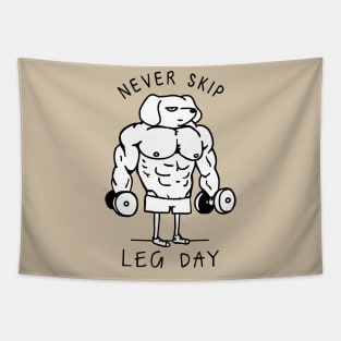 Never Skip Leg Day Dachshund Tapestry