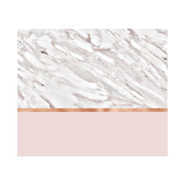 Calacatta marble on rose gold blush by marbleco