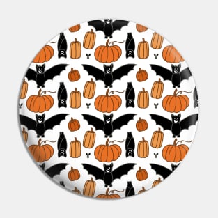 Bats and Pumpkins | Halloween | Bats Pattern Pin