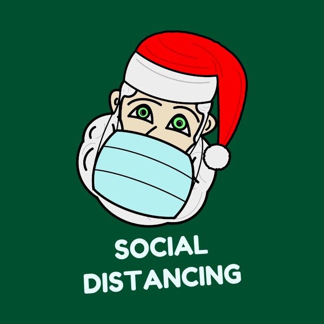 Santa Claus with a face mask - "Social distancing" by Artemis Garments