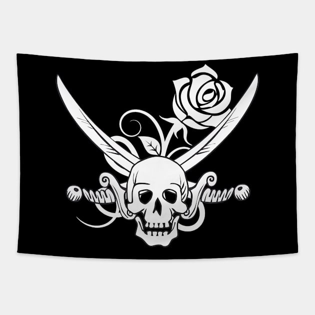 pirate rose sword Tapestry by sirazgar