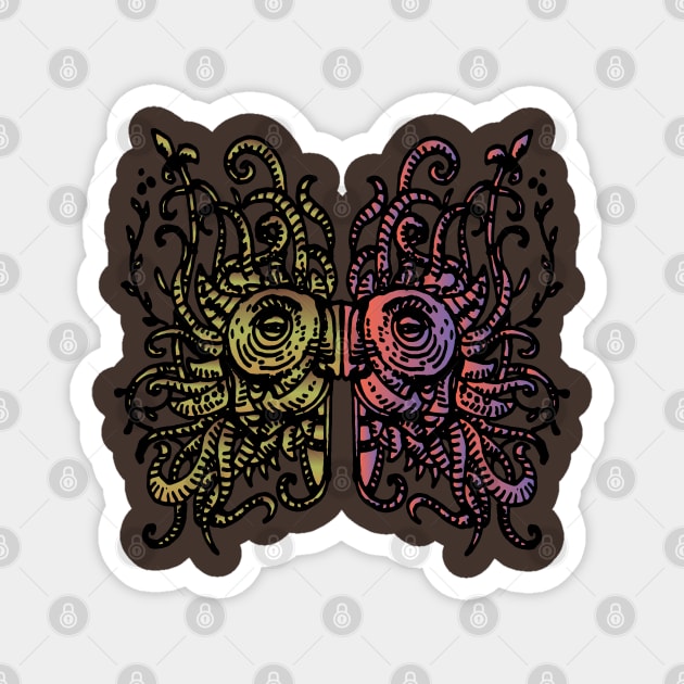 mask of an Aztec warrior Magnet by duxpavlic