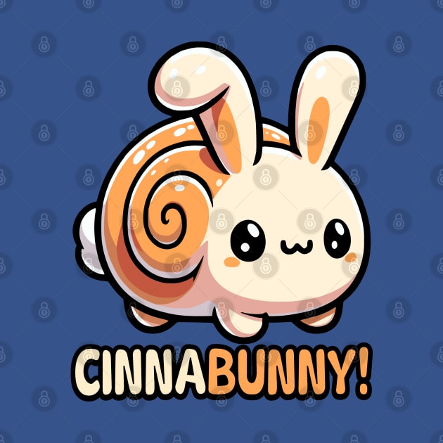 Cinnabunny! Cute Cinnamon Roll Bunny Rabbit Pun by Cute And Punny