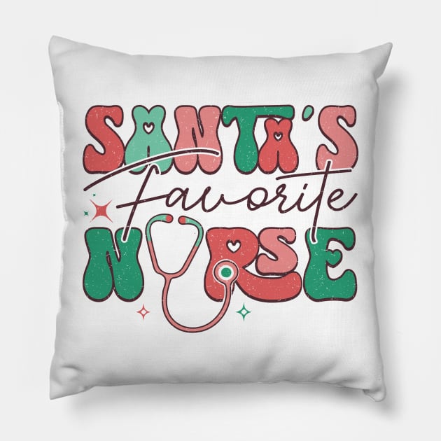 Santa's Favorite Nurse Pillow by MZeeDesigns