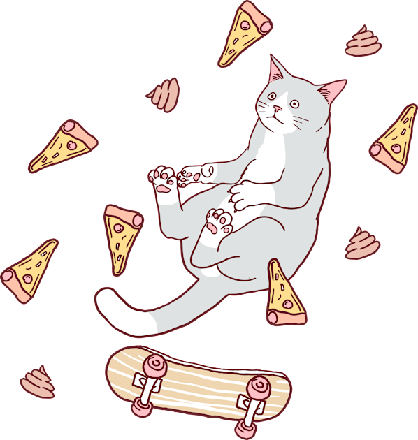 Pizza Cat Kids T-Shirt by machmigo