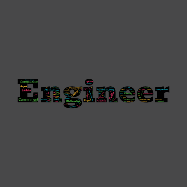 Engineer in words by Wordandart