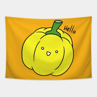 Hello - Yellow Bell Pepper Tapestry