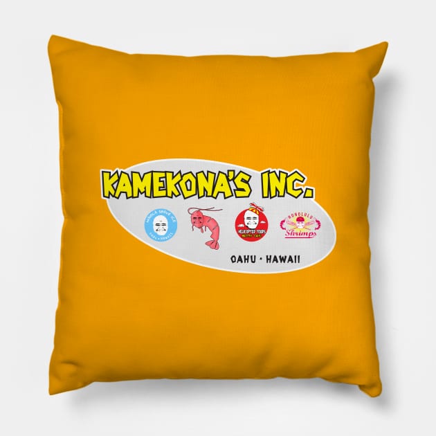 KAMEKONA'S INC Pillow by fozzilized