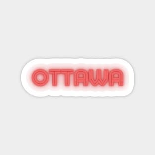 Ottawa Retro Word Ard Magnet