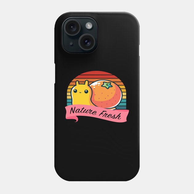 nature fresh Orange fruit snail Phone Case by penak sing maido