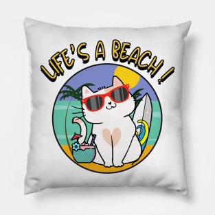 Life's a beach Persian Cat Pillow