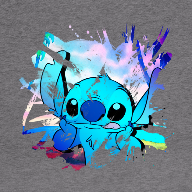 Stitch Splash Paint - Lilo And Stitch - Hoodie | TeePublic