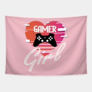 Gamer girl glitch Tapestry