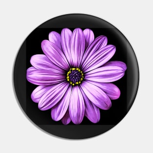 Purple Flower | Floral Art Pin