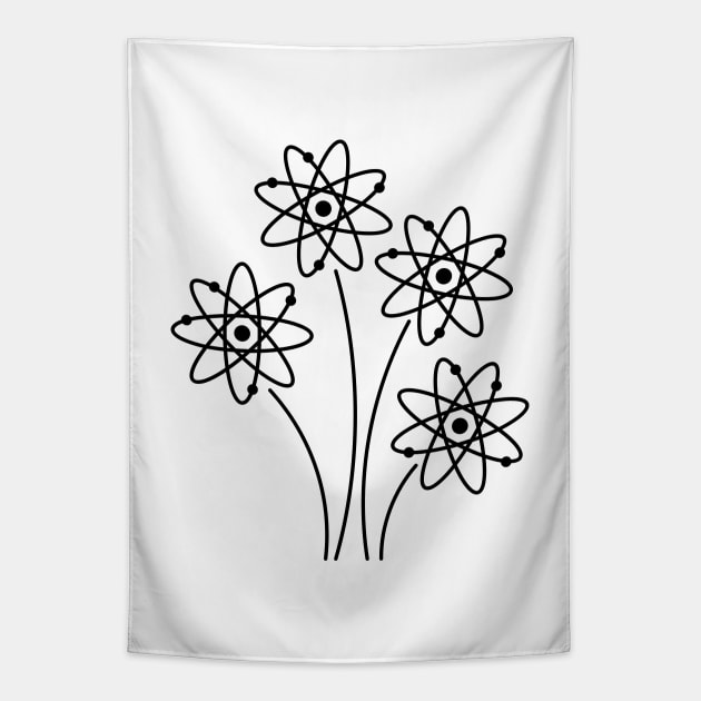 Atomic Flowers Tapestry by inotyler