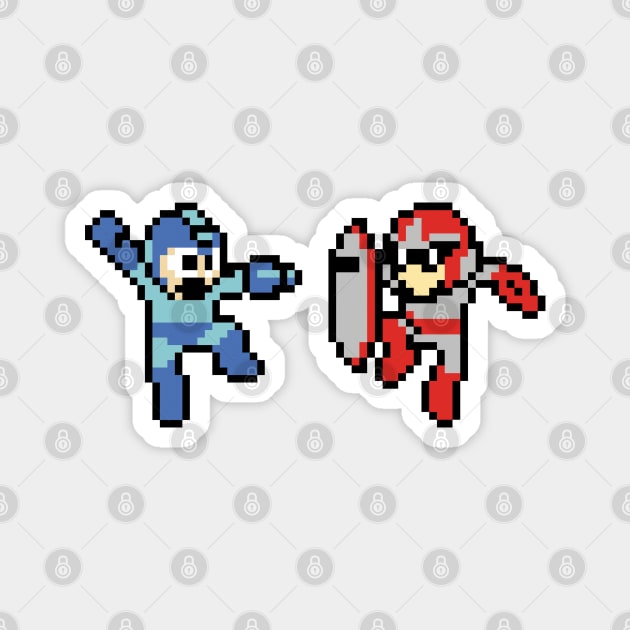 Megaman and Protoman Magnet by Slappers